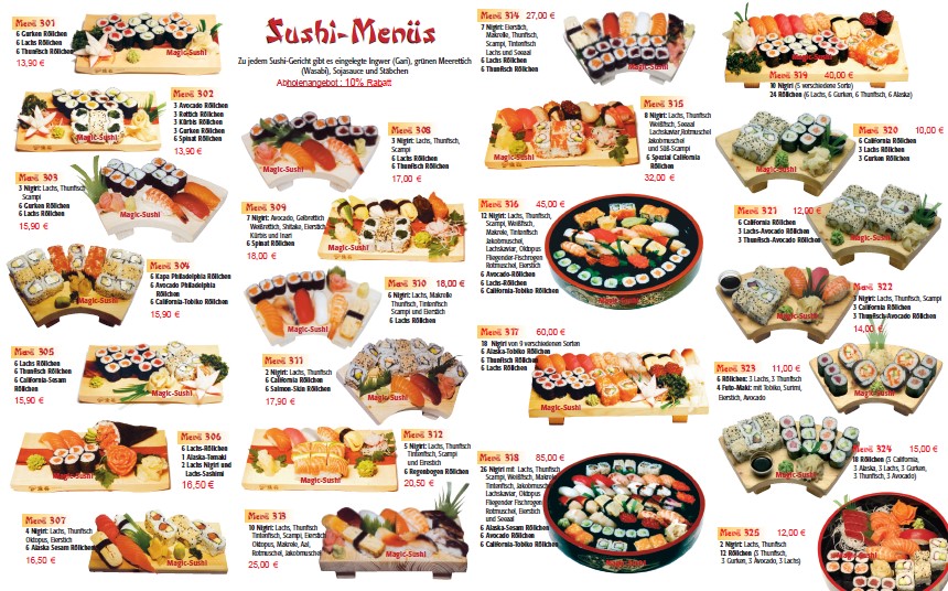 Sushi Menüs